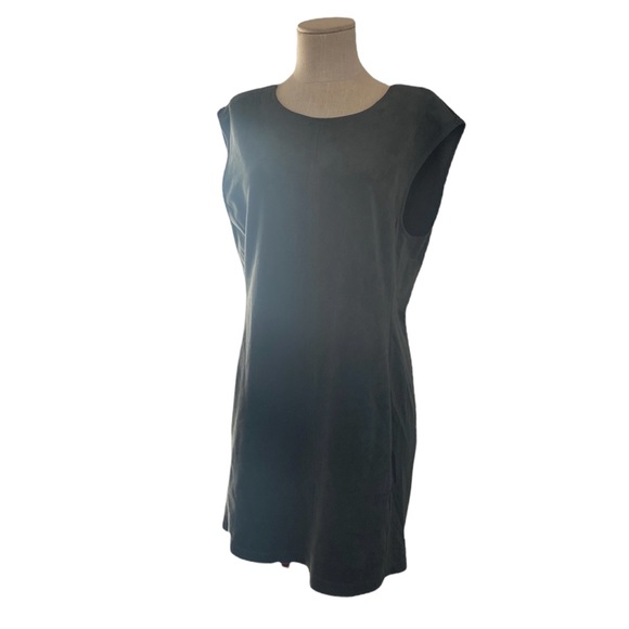 BCBG Max Azria Green Gray Faux Suede dress - Picture 4 of 5